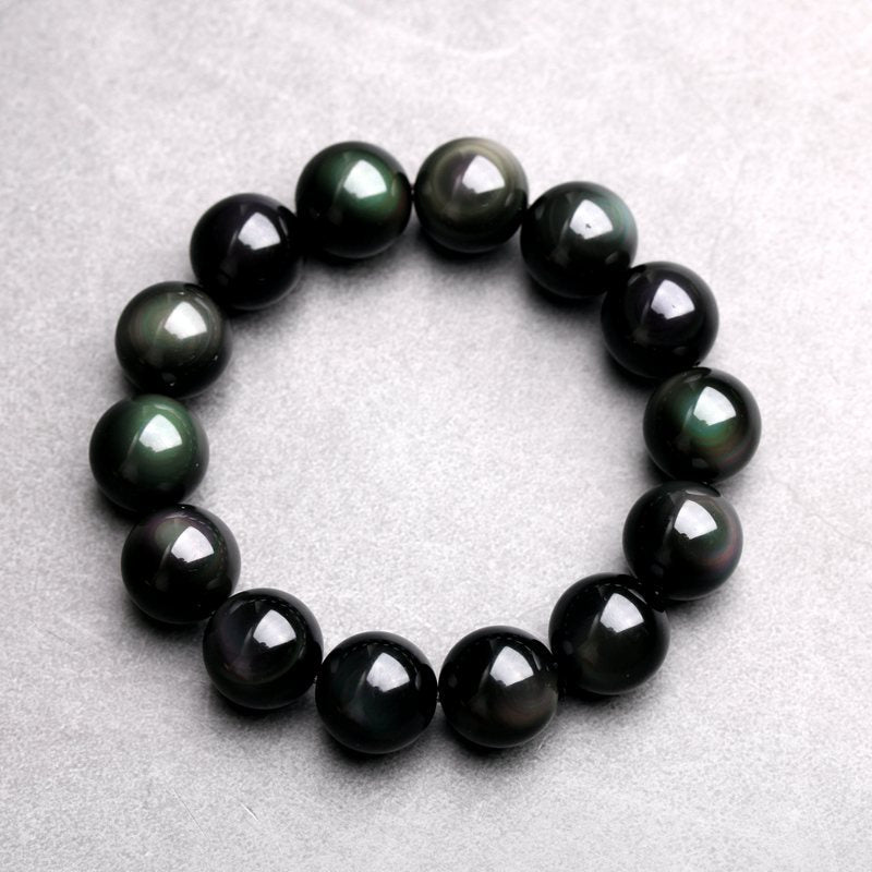Natural Double-Eye Obsidian Bracelet