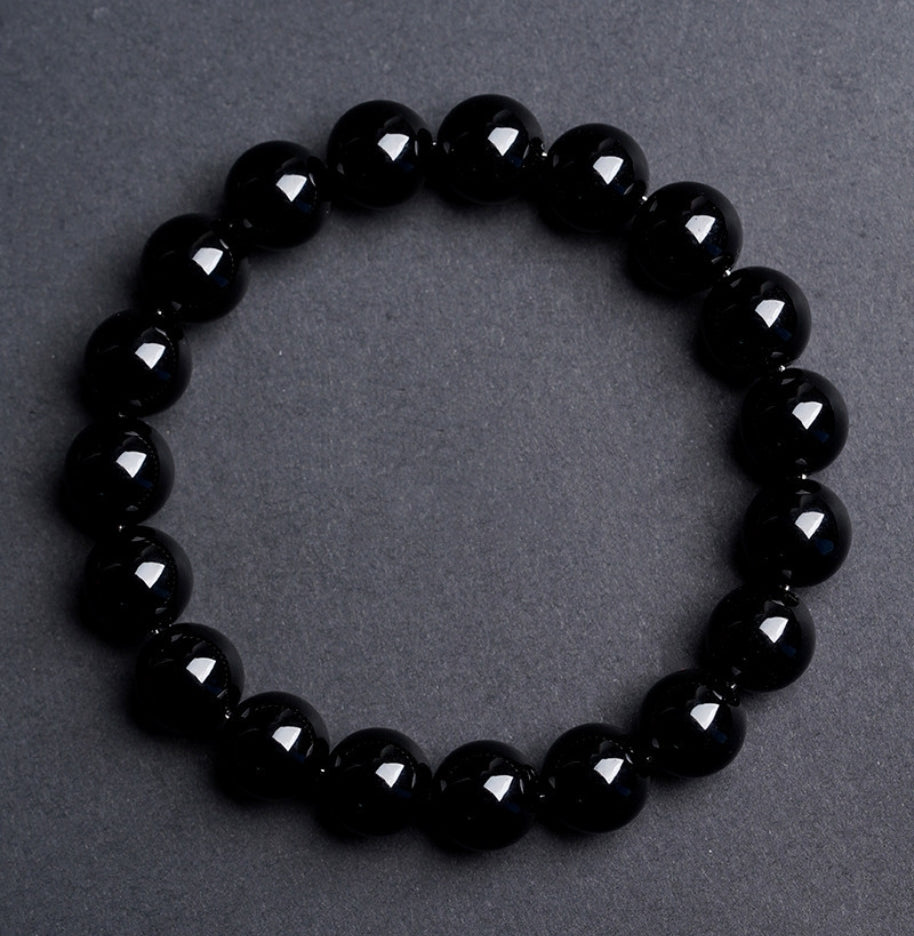 Pure Black Obsidian Bracelet