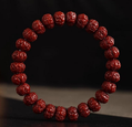 11–12mm Patina Rudraksha Bead Bracelet with Natural Texture