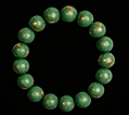 Pomelo Leaf Herbal Incense Bead Bracelet with Gold-Tone Accents