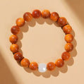 High-Oil Yunnan Cypress & Hetian White Jade Bracelet