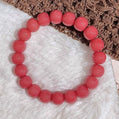 10mm Berry Pink Bodhi Root Old-Style Bead Bracelet