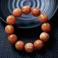 Amber Wood Bracelet, 20mm Beads, 12 Beads