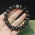 Ebony Wood Beaded Bracelet with Mantra Design