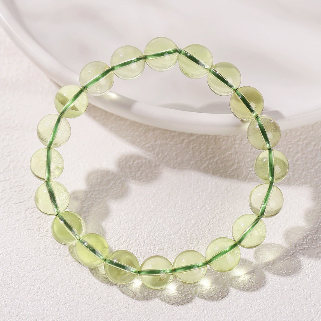 Bamboo Leaf Green Crystal Bracelet