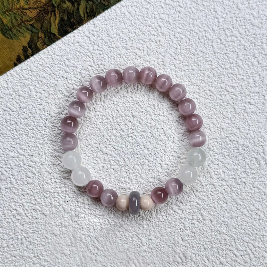 Purple Cat’s Eye Beaded Bracelet
