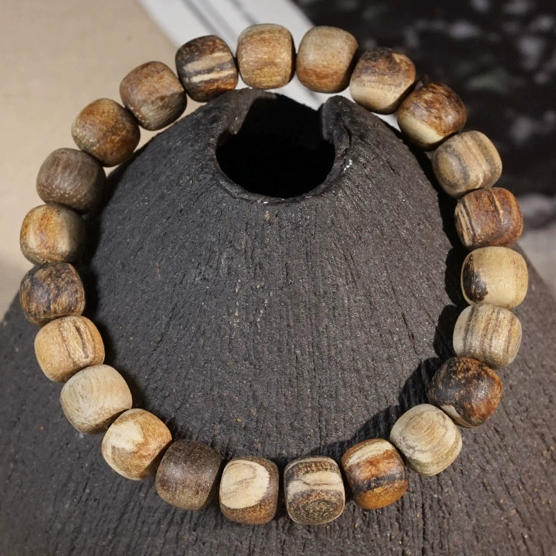 Premium Agarwood Bead Bracelet, 8*9mm
