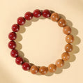 Peach Wood & Cinnabar Bracelet