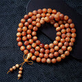 Natural Amber Wood 108 Beads Bracelet, 8mm