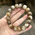Oil-Grade Bodhi Root Bracelet in Smoky Blue-Green Tone