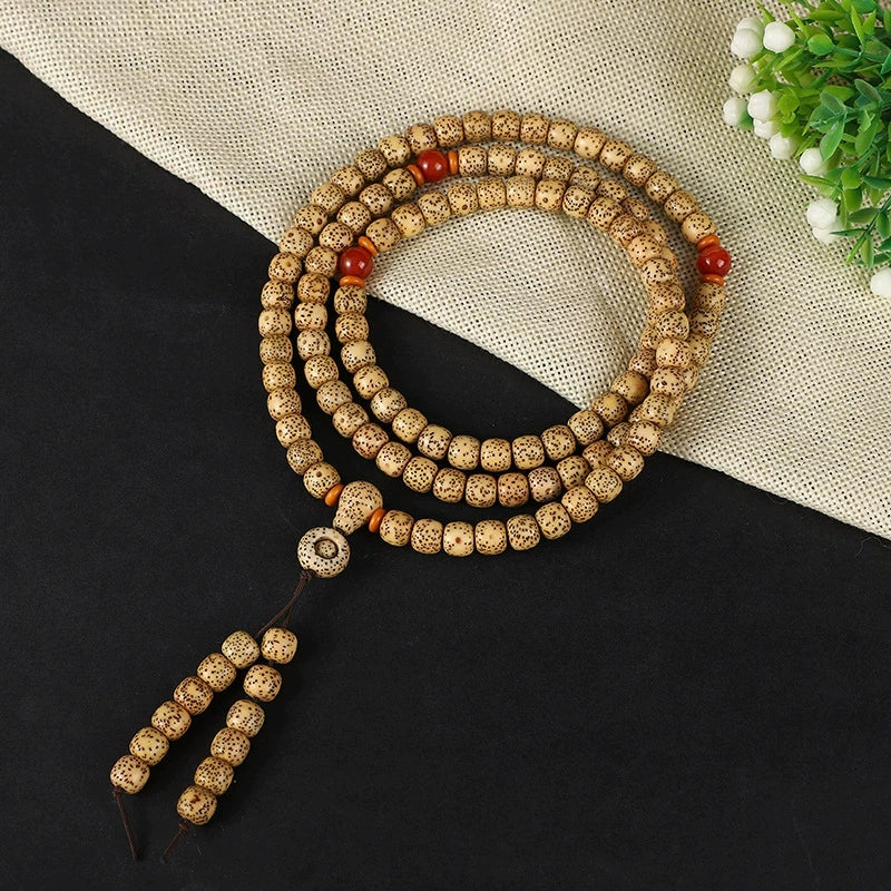 Ghee Yellow Star Moon Bodhi Multi Wrap Bracelet with Lucky Bead