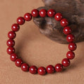 Cinnabar Bead Bracelet