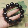 Ebony Wood Round Bead Bracelet
