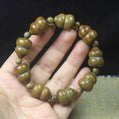 Green Sandalwood Plump Gourd Bead Bracelet