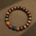 Agarwood Three-Color Bead Bracelet