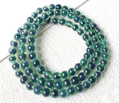 6mm Green Agate Triple Wrap Bracelet with Dark Center