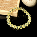 8mm Yellow Agate Bracelet with Dark Center
